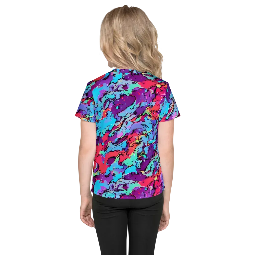 Candy Collapse on Kids Crew Neck T-Shirt — Back
