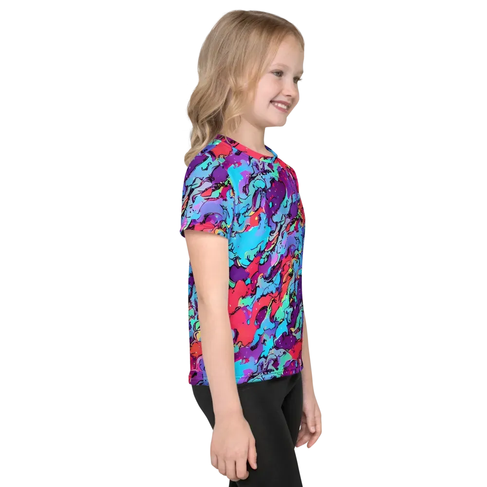 Candy Collapse on Kids Crew Neck T-Shirt — Right