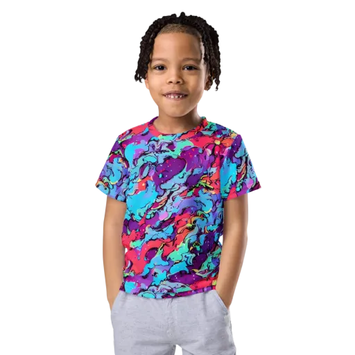 Candy Collapse on a Kids Crew Neck T-Shirt