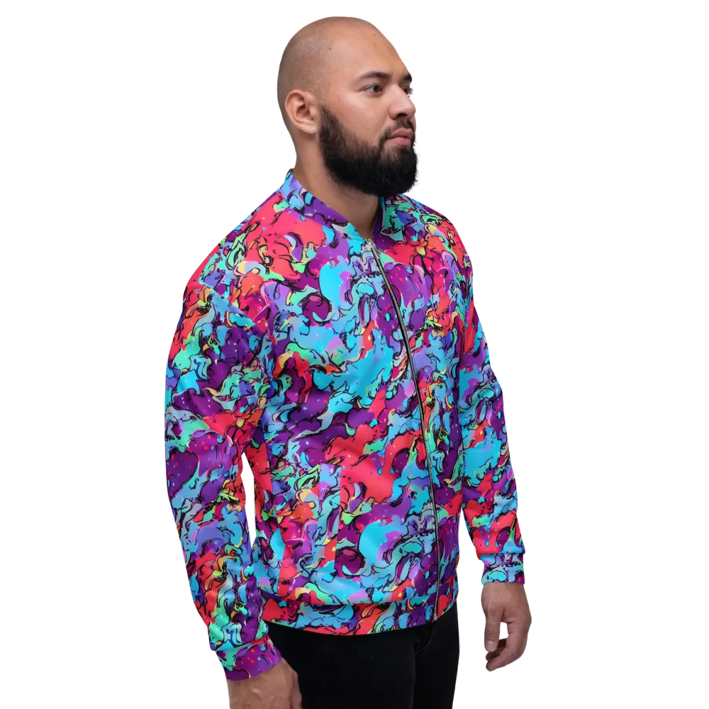 Candy Collapse on Bomber Jacket — Right