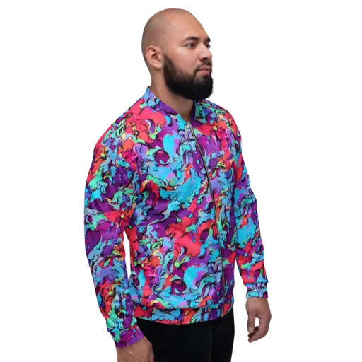 Candy Collapse on a Bomber Jacket