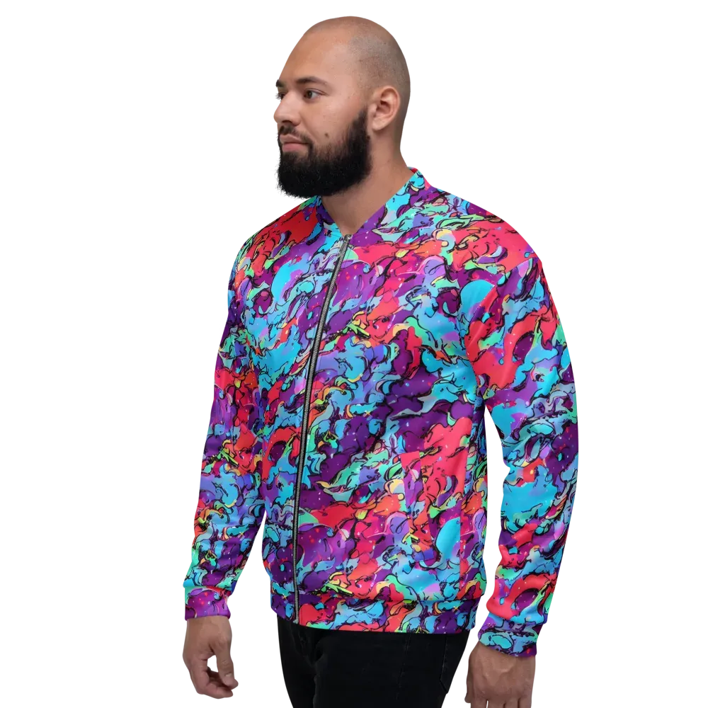 Candy Collapse on Bomber Jacket — Left