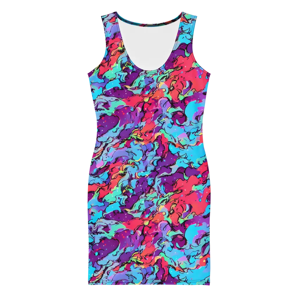 Candy Collapse on Bodycon Dress — Front