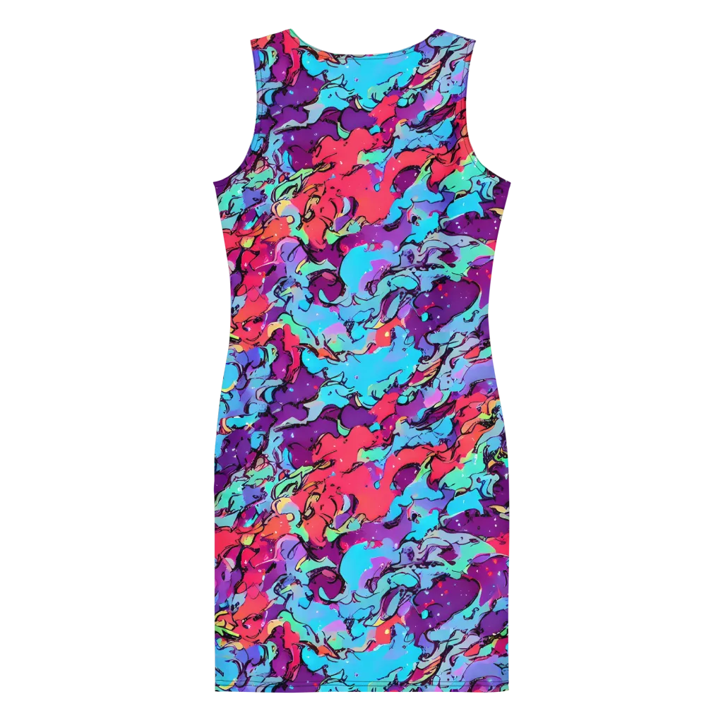 Candy Collapse on Bodycon Dress — Back