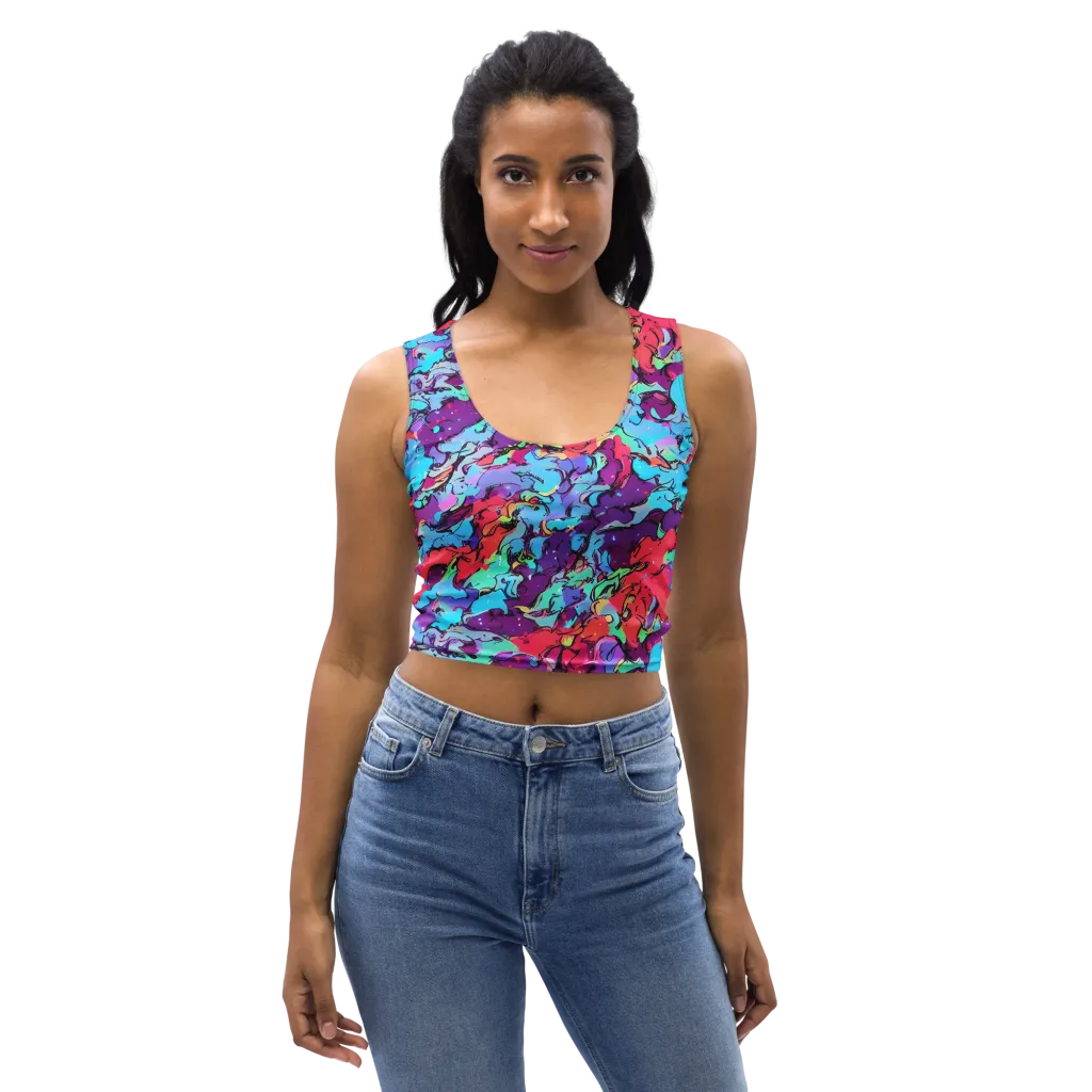 Candy Collapse on Crop Top — Front