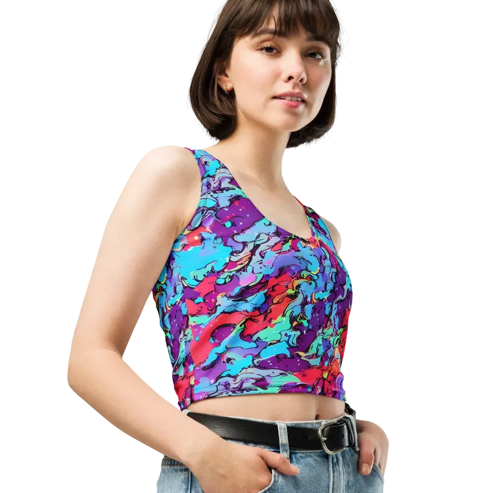 Candy Collapse on Crop Top — Right Front