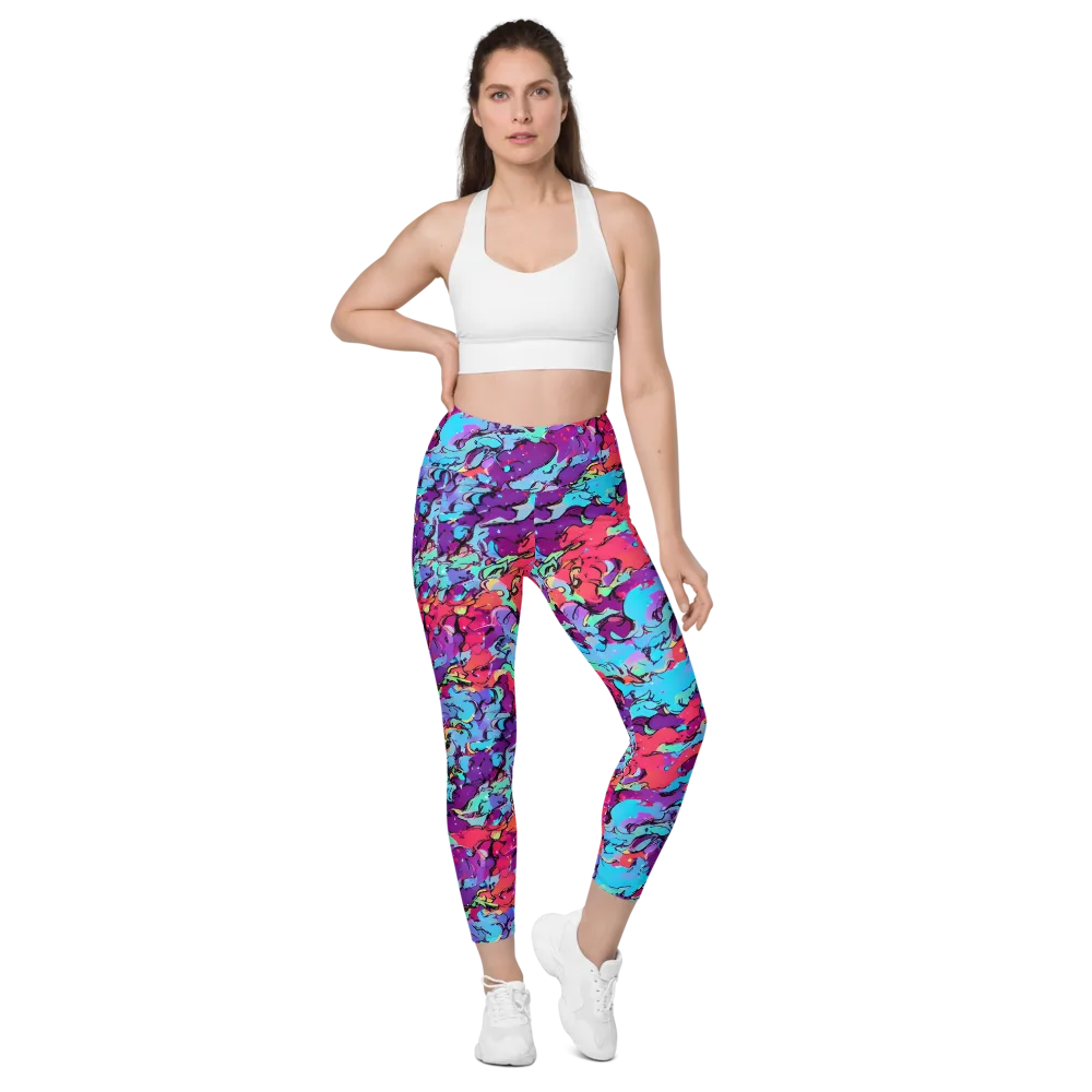 Candy Collapse on Leggings with Pockets — Front
