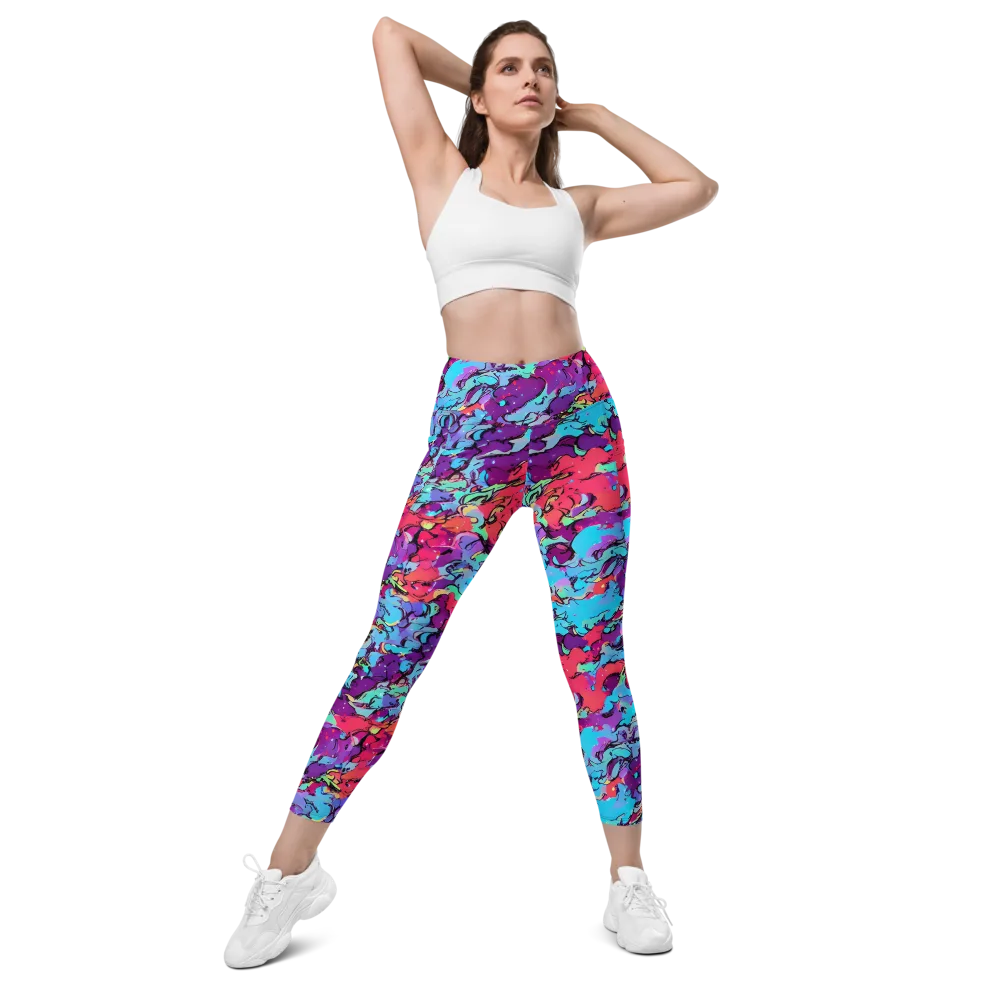 Candy Collapse on Leggings with Pockets — Front