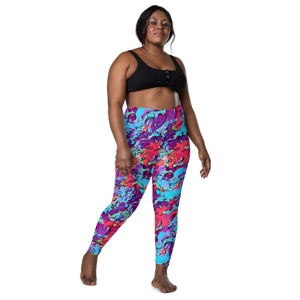 Candy Collapse on Leggings with Pockets — Front