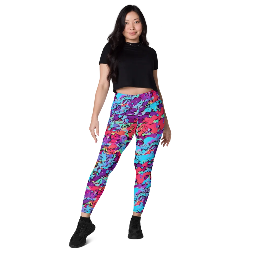 Candy Collapse on Leggings with Pockets — Front