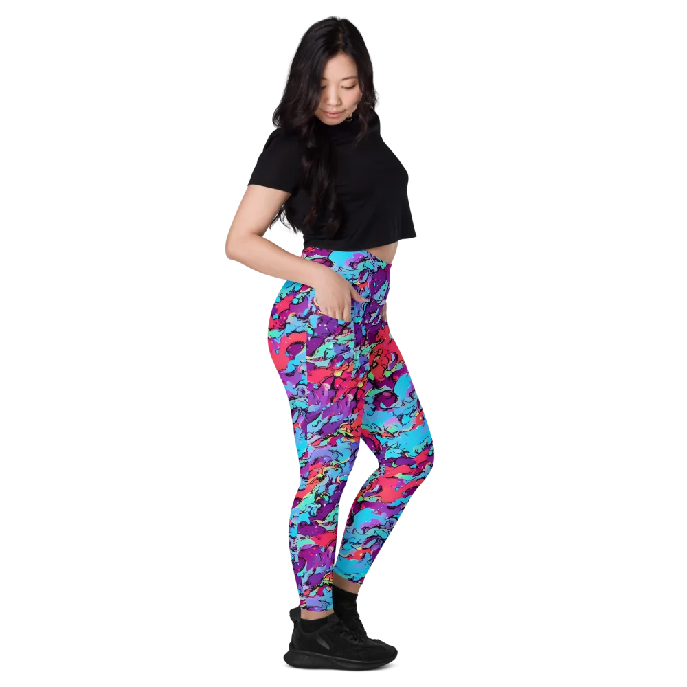 Candy Collapse on Leggings with Pockets — Right