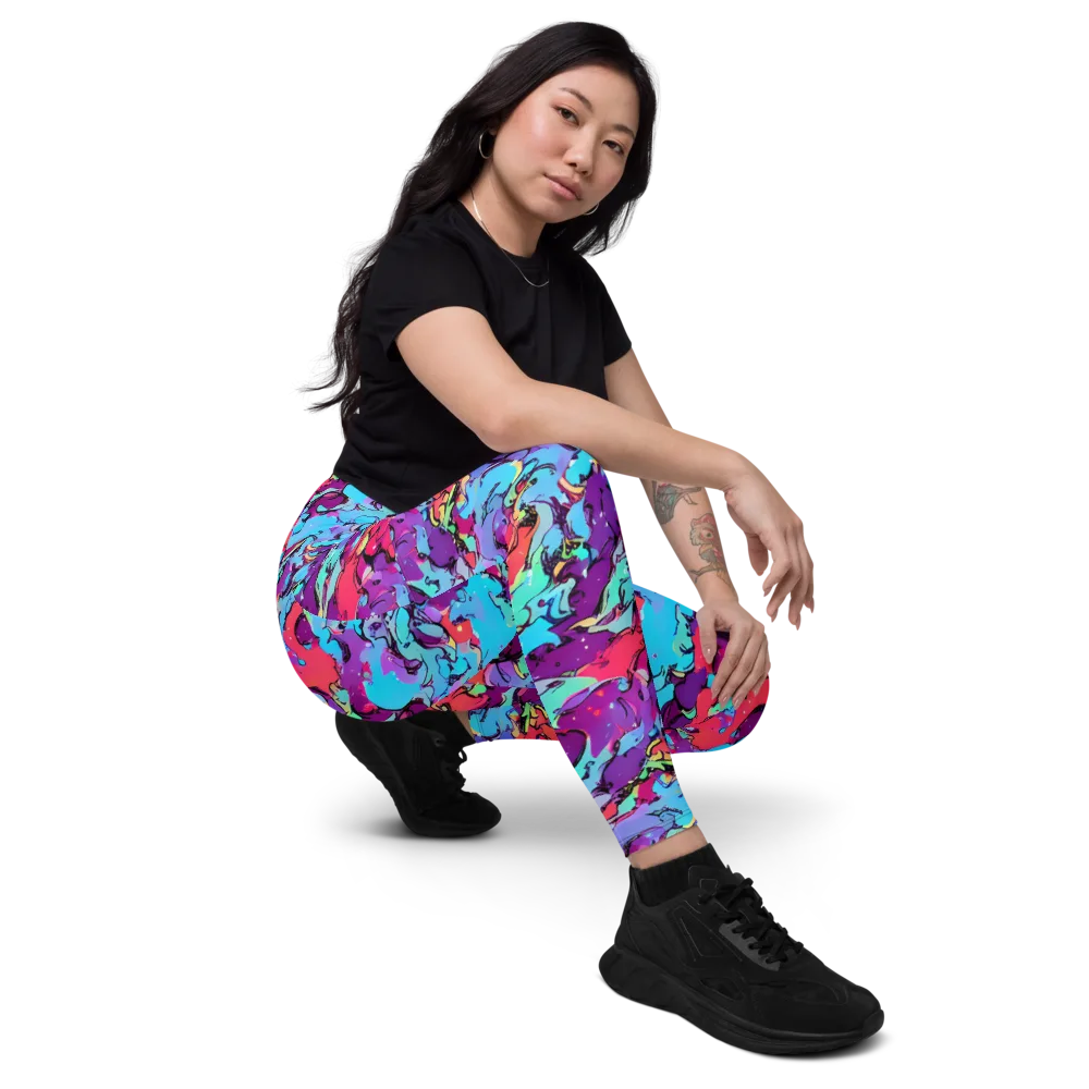 Candy Collapse on Leggings with Pockets — Right Front