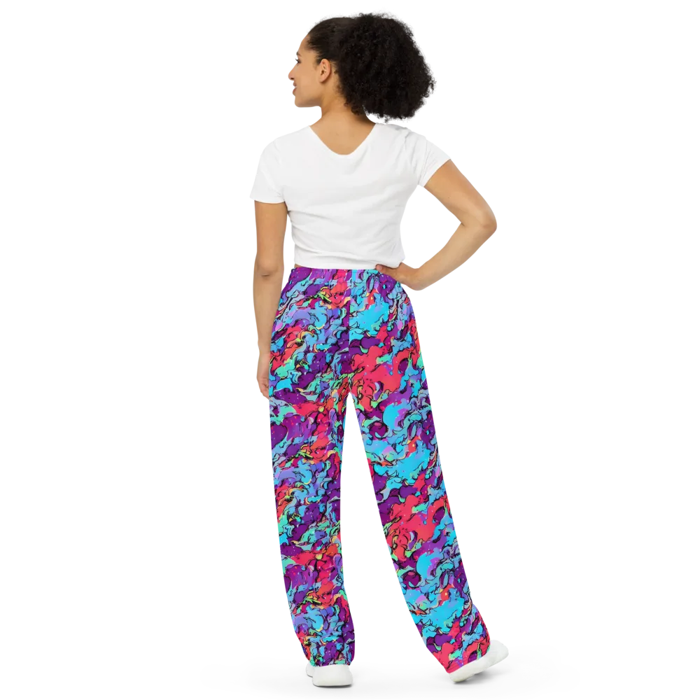 Candy Collapse on Wide-Leg Pants — Back