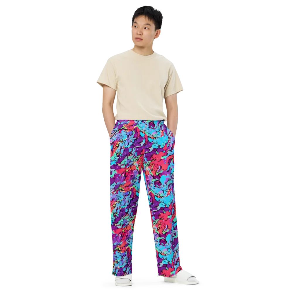 Candy Collapse on Wide-Leg Pants — Front