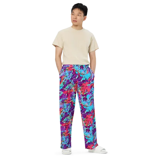 Candy Collapse on a Wide-Leg Pants