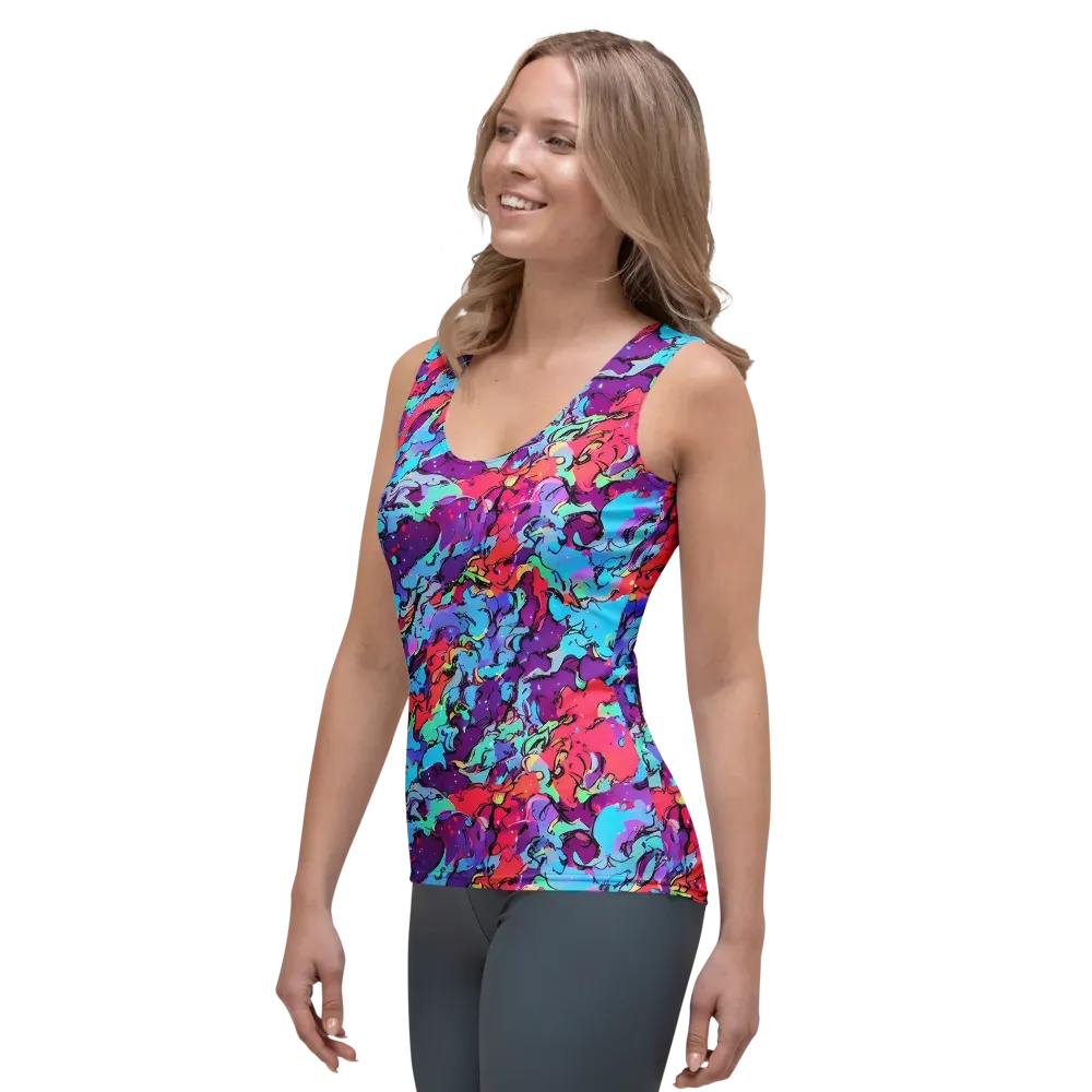 Candy Collapse on Women's Tank Top — Left Front