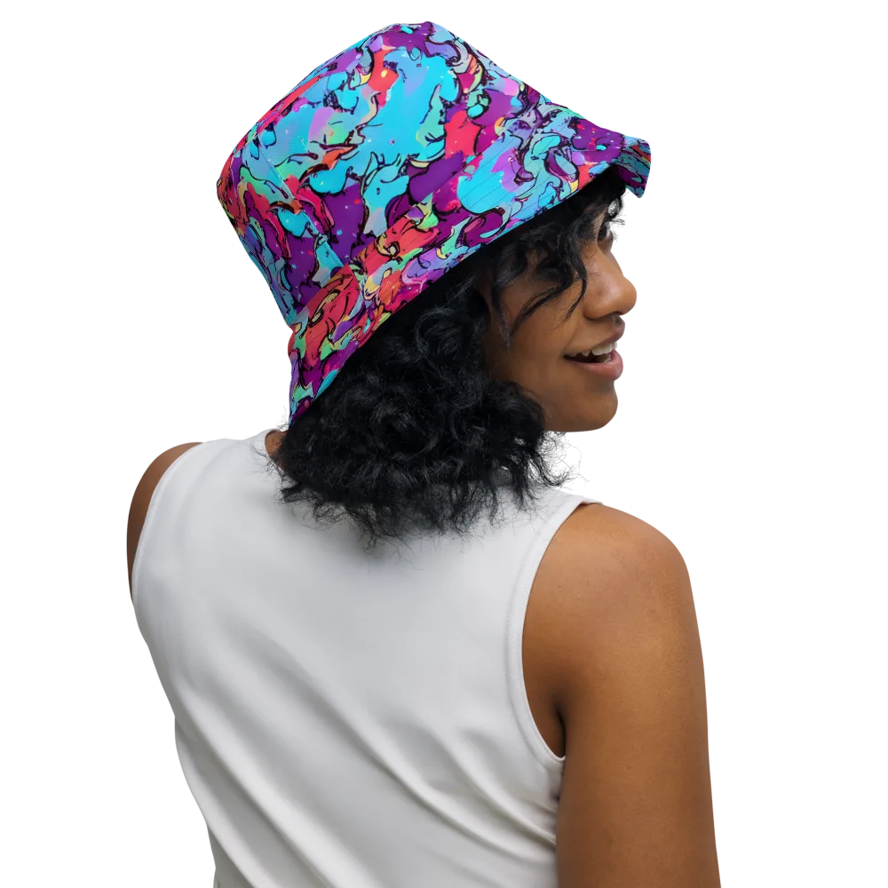 Candy Collapse on Reversible Bucket Hat — Right Outside