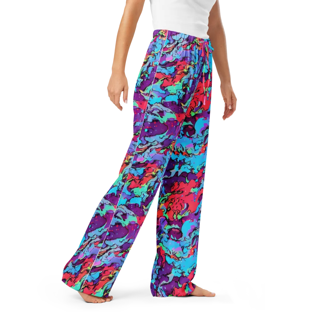 Candy Collapse on Women's Pajama Pants — Right Front