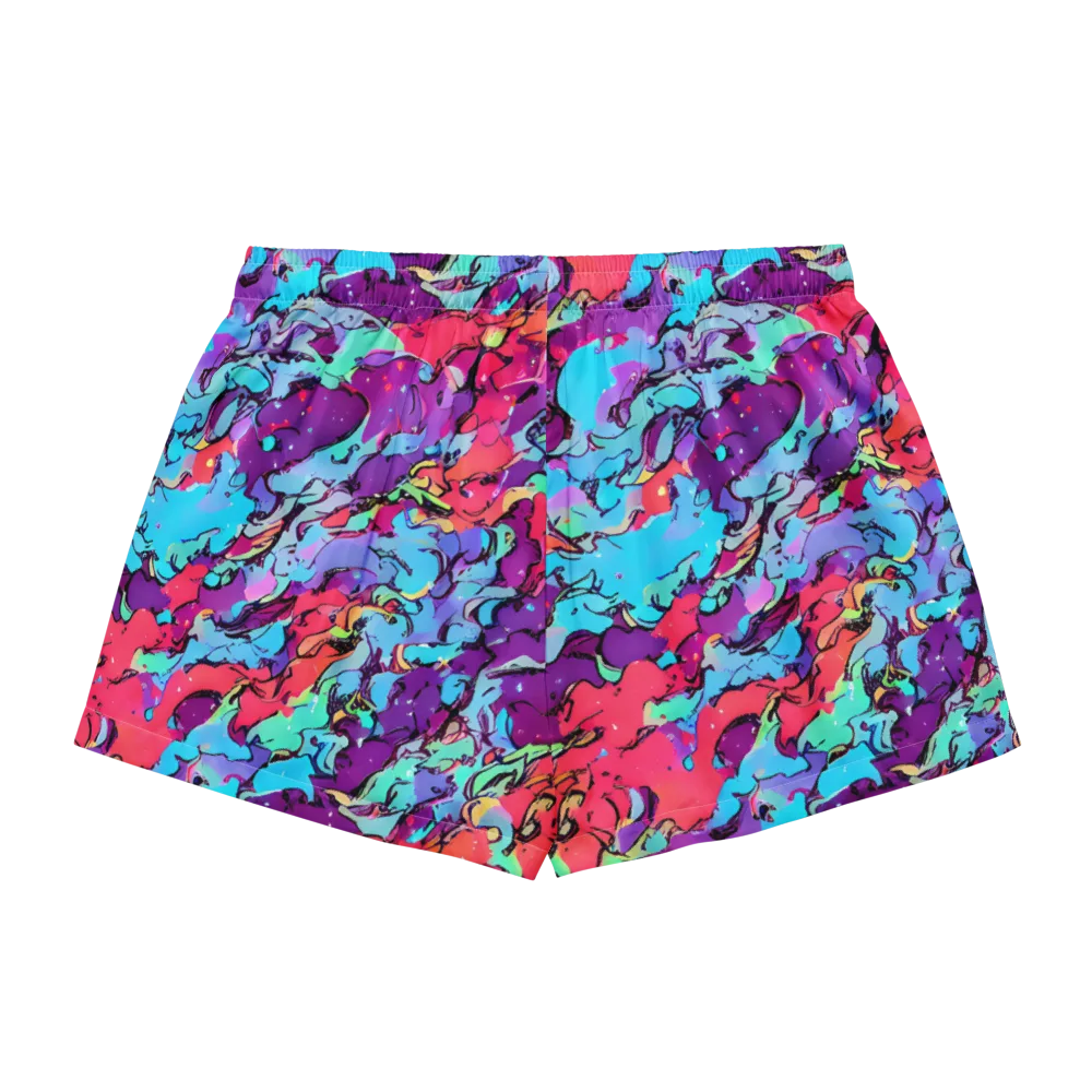 Candy Collapse on Women's Pajama Shorts — Back