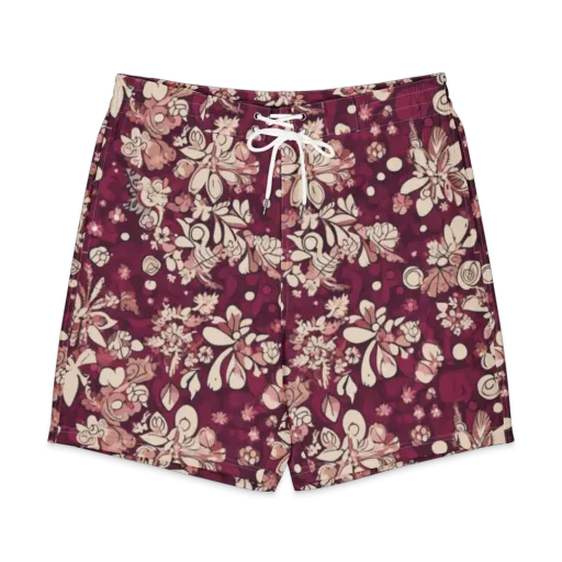 Merlot Meadow on a Men's Board Shorts