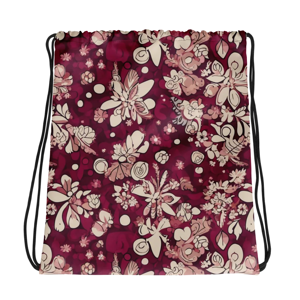 Merlot Meadow on Drawstring Bag — Photo