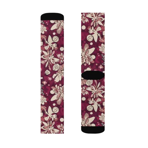 Merlot Meadow on a Socks