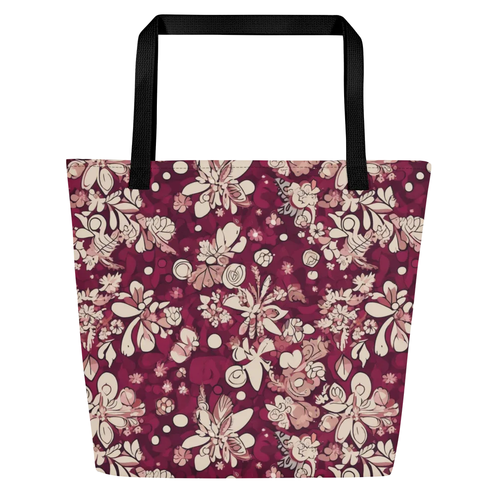 Merlot Meadow on Large Tote Bag W/ Pocket — Front