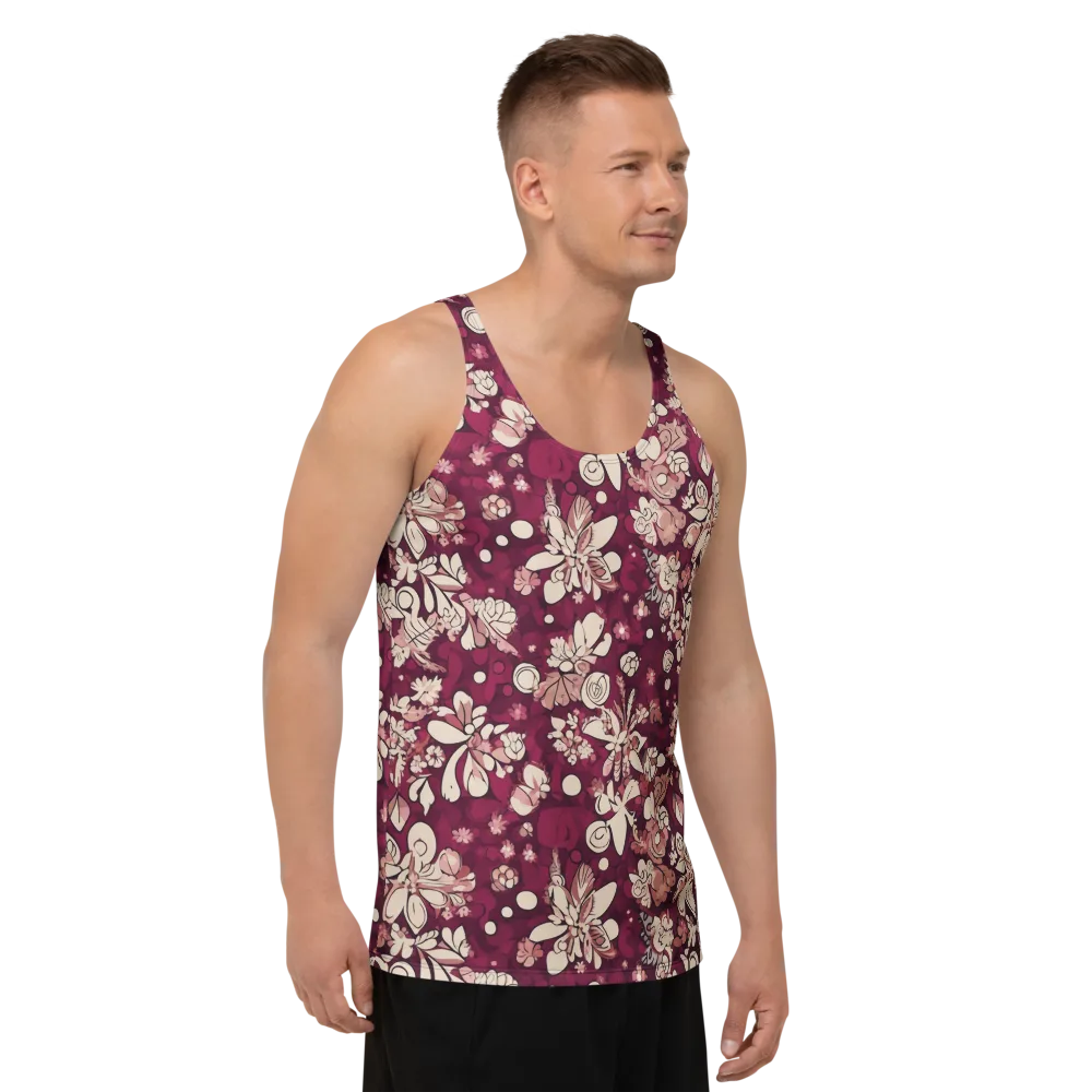 Merlot Meadow on Men's Tank Top — Right Front