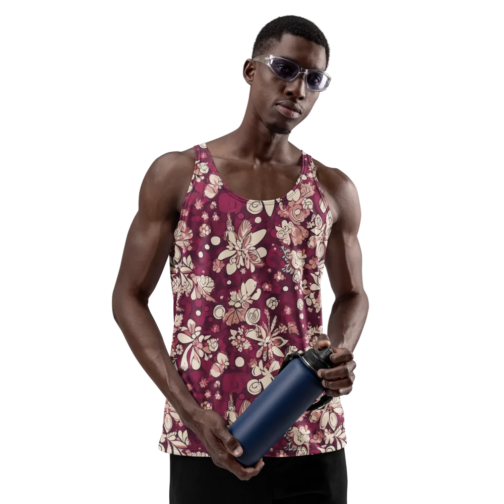 Merlot Meadow on Men's Tank Top — Front