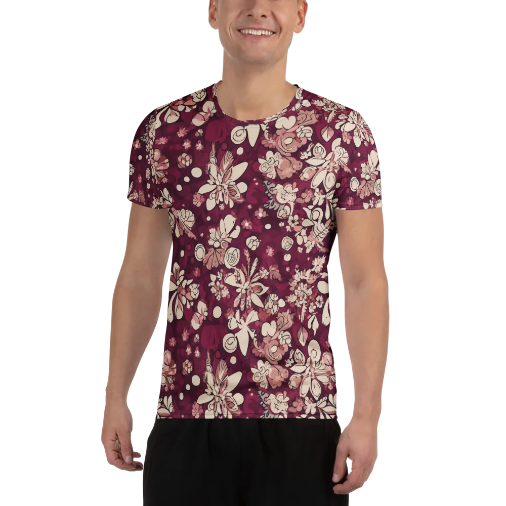 Merlot Meadow on Men's Athletic T-Shirt — Front