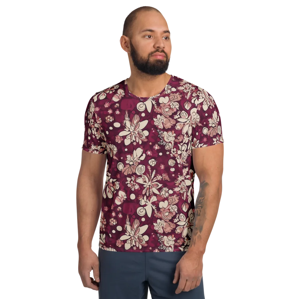Merlot Meadow on Men's Athletic T-Shirt — Front