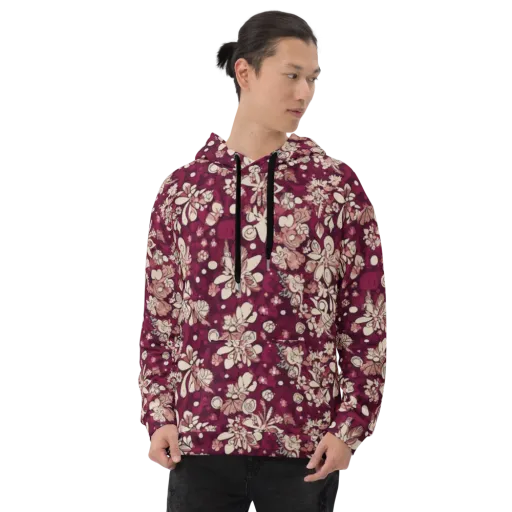 Merlot Meadow on a Hoodie