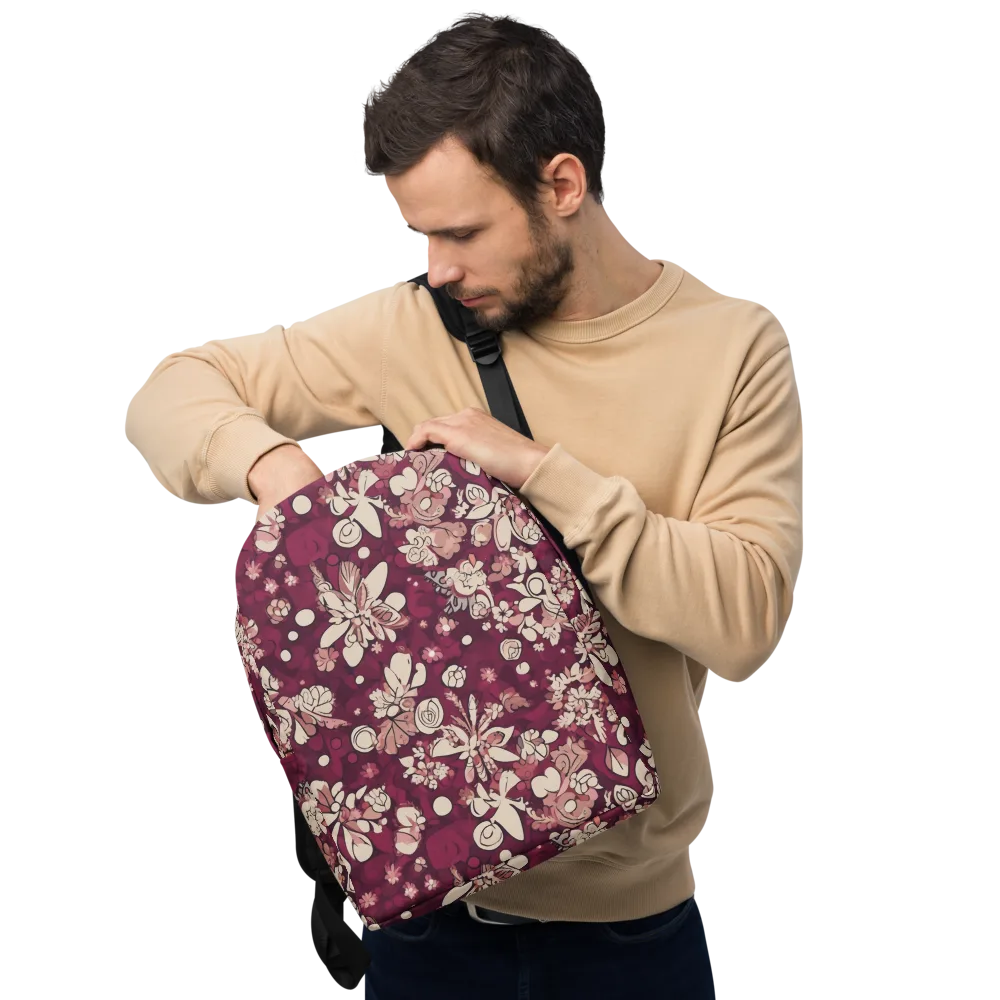 Merlot Meadow on Minimalist Backpack — Front