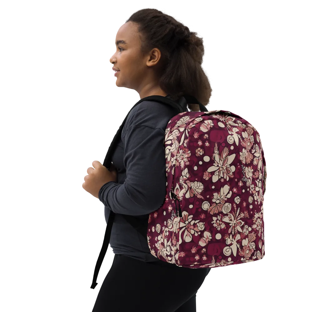 Merlot Meadow on Minimalist Backpack — Right Front