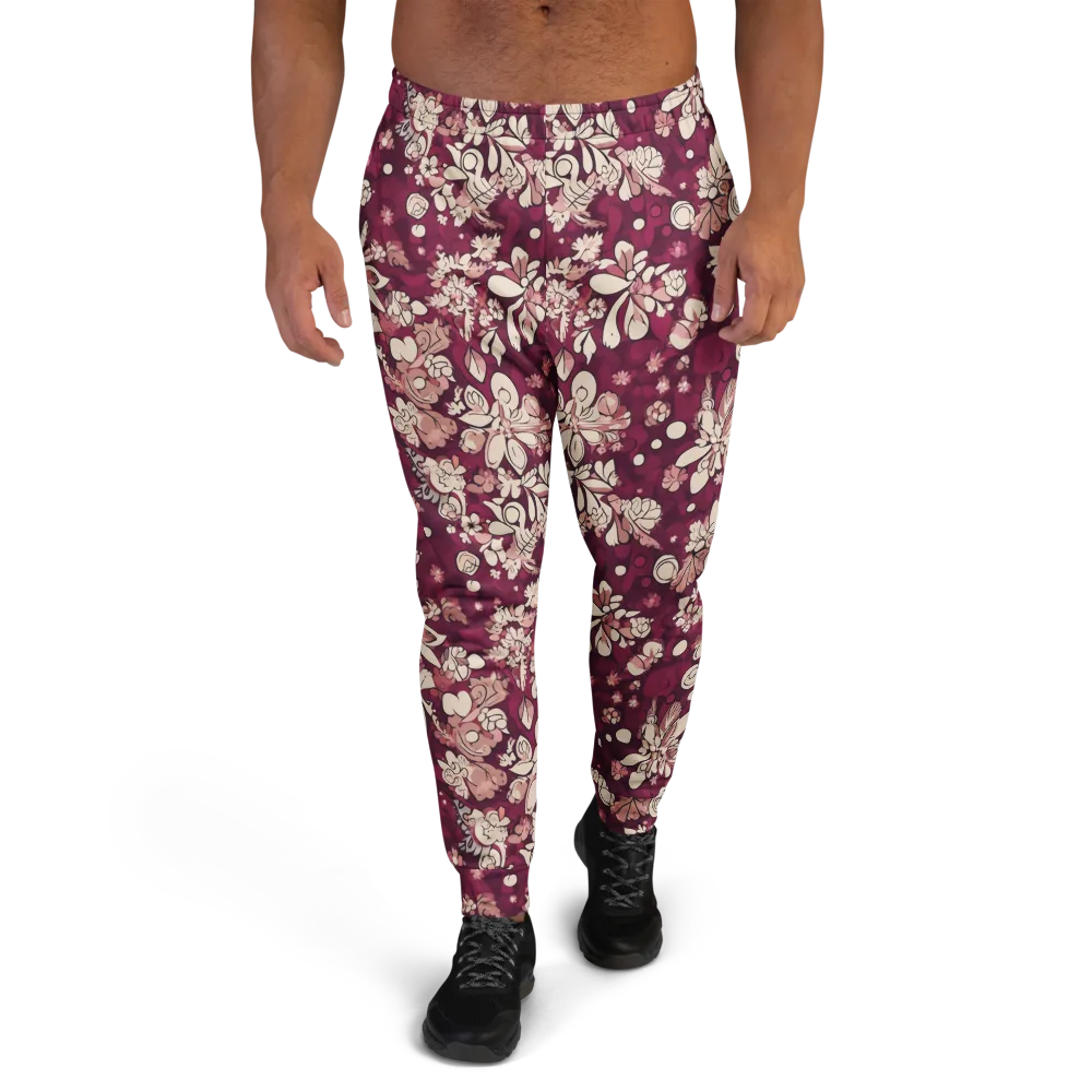 Merlot Meadow on Men's Joggers — Front