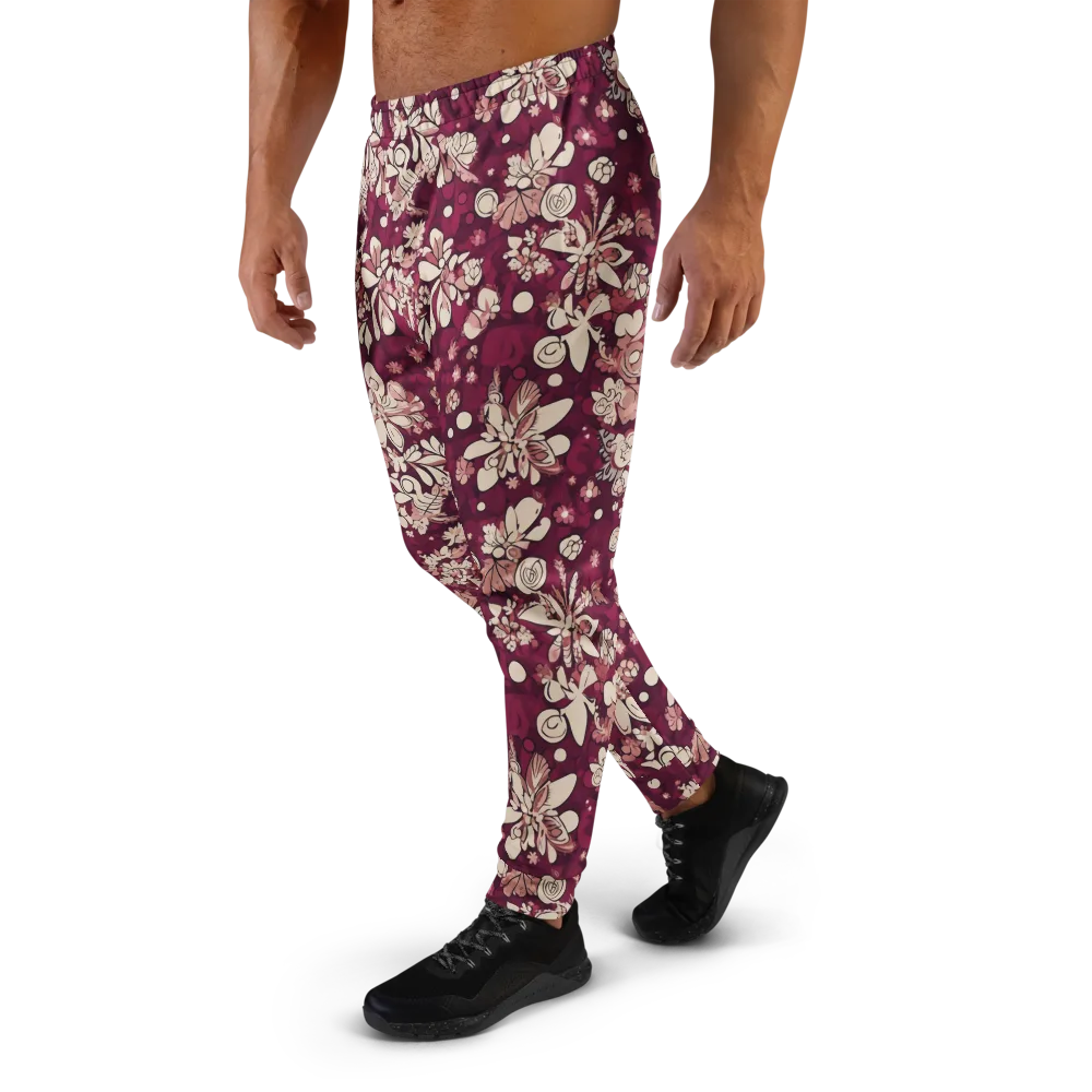 Merlot Meadow on Men's Joggers — Left