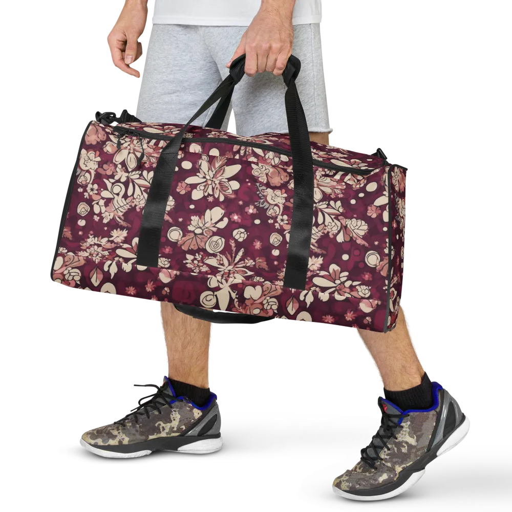 Merlot Meadow on Duffle Bag — Front