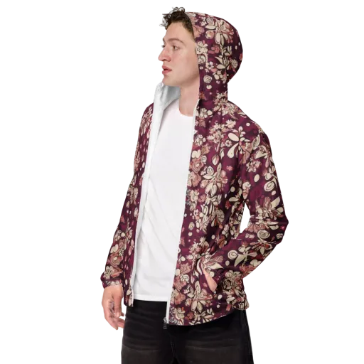 Merlot Meadow on a Men's Windbreaker