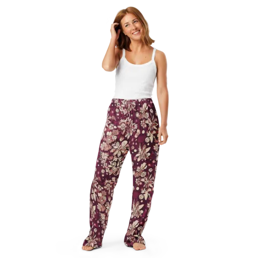 Merlot Meadow on a Women's Pajama Pants