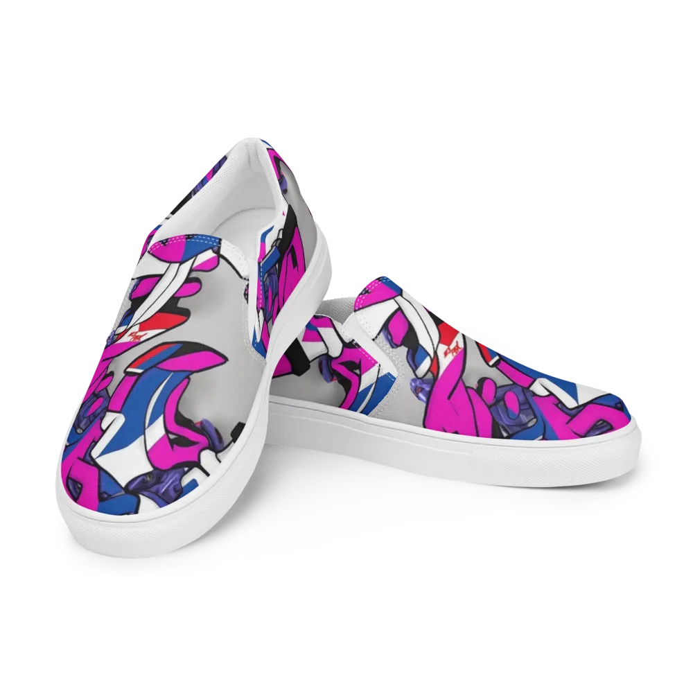 Electric Slipstream on Men's Slip-On Canvas Shoes — Left Front