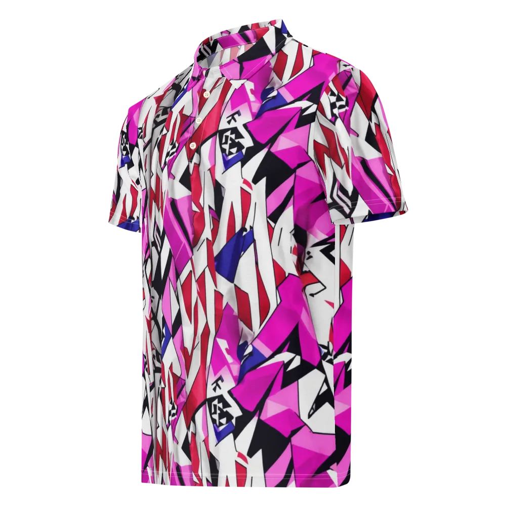 Chromatic Crash on Men's Slim Fit Polo Shirt — Left Front
