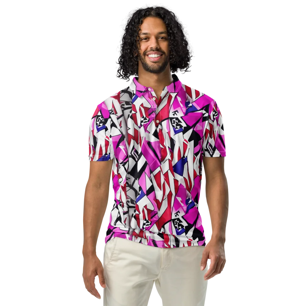 Chromatic Crash on Men's Slim Fit Polo Shirt — Front