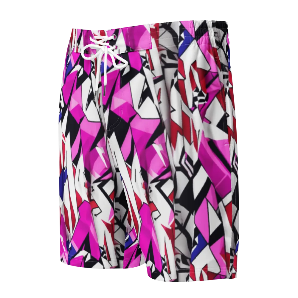 Chromatic Crash on Men's Board Shorts — Front