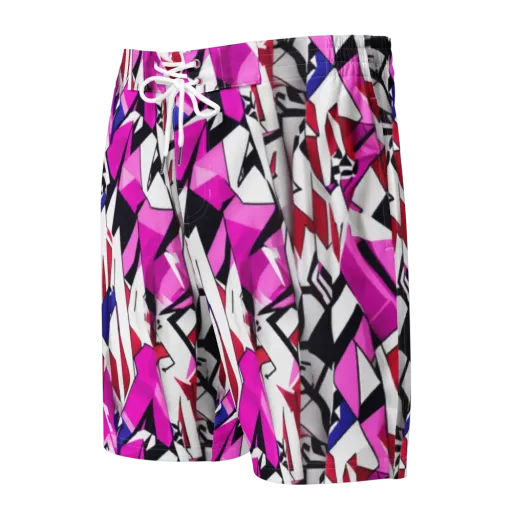 Chromatic Crash on a Men's Board Shorts