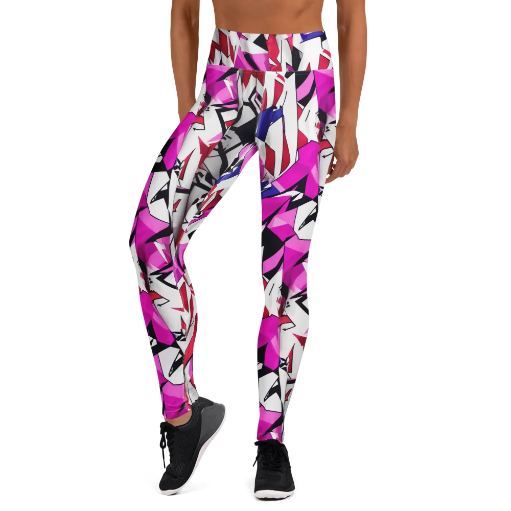 Chromatic Crash on Yoga Leggings — Front