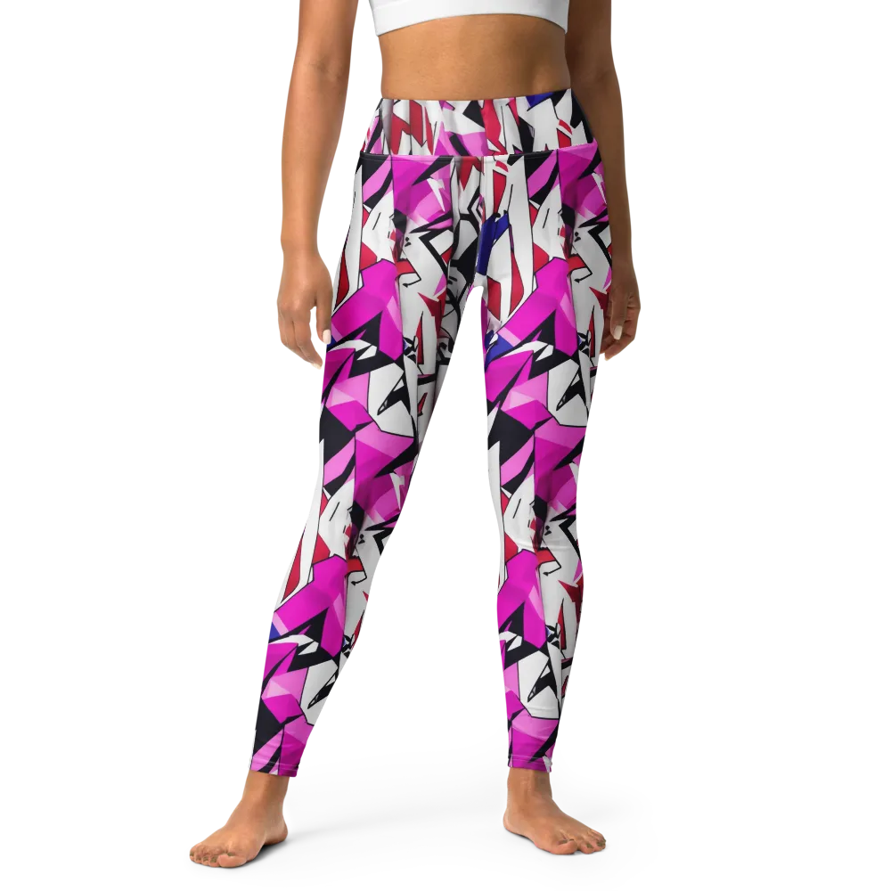 Chromatic Crash on Yoga Leggings — Front