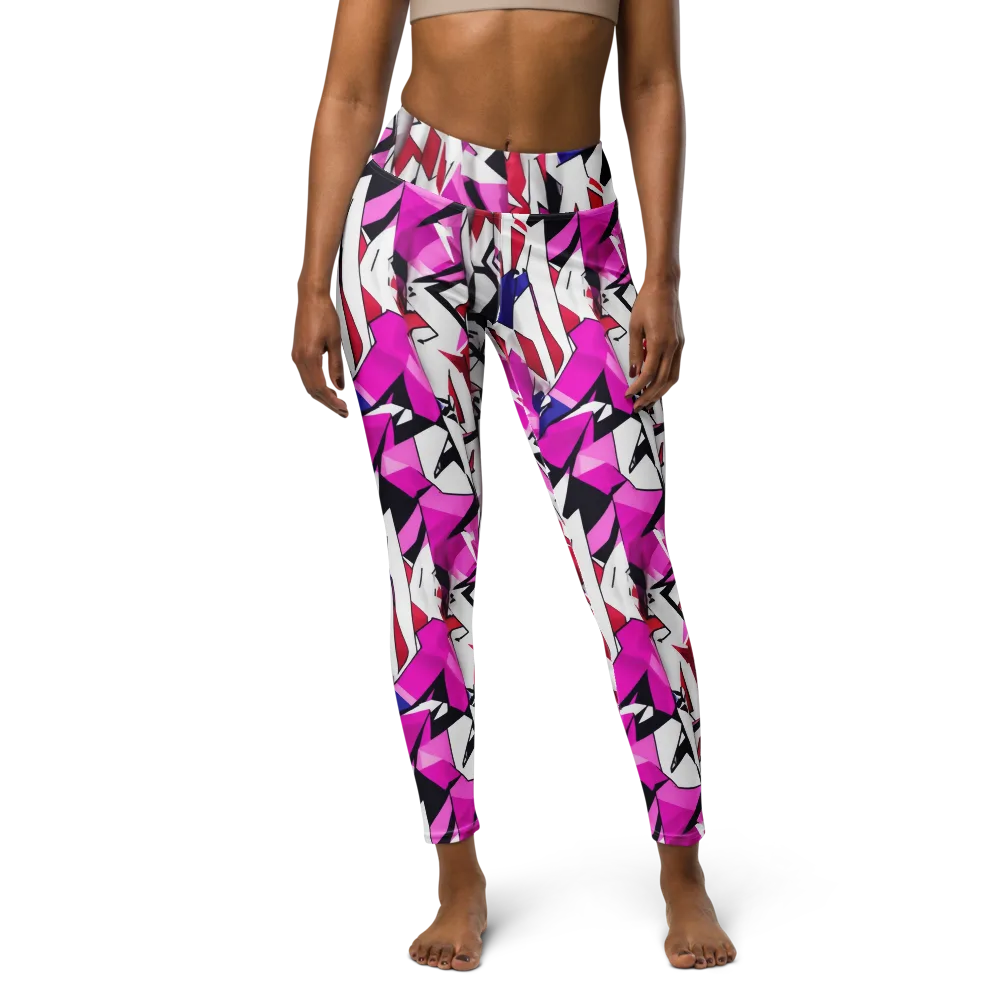 Chromatic Crash on Yoga Leggings — Front