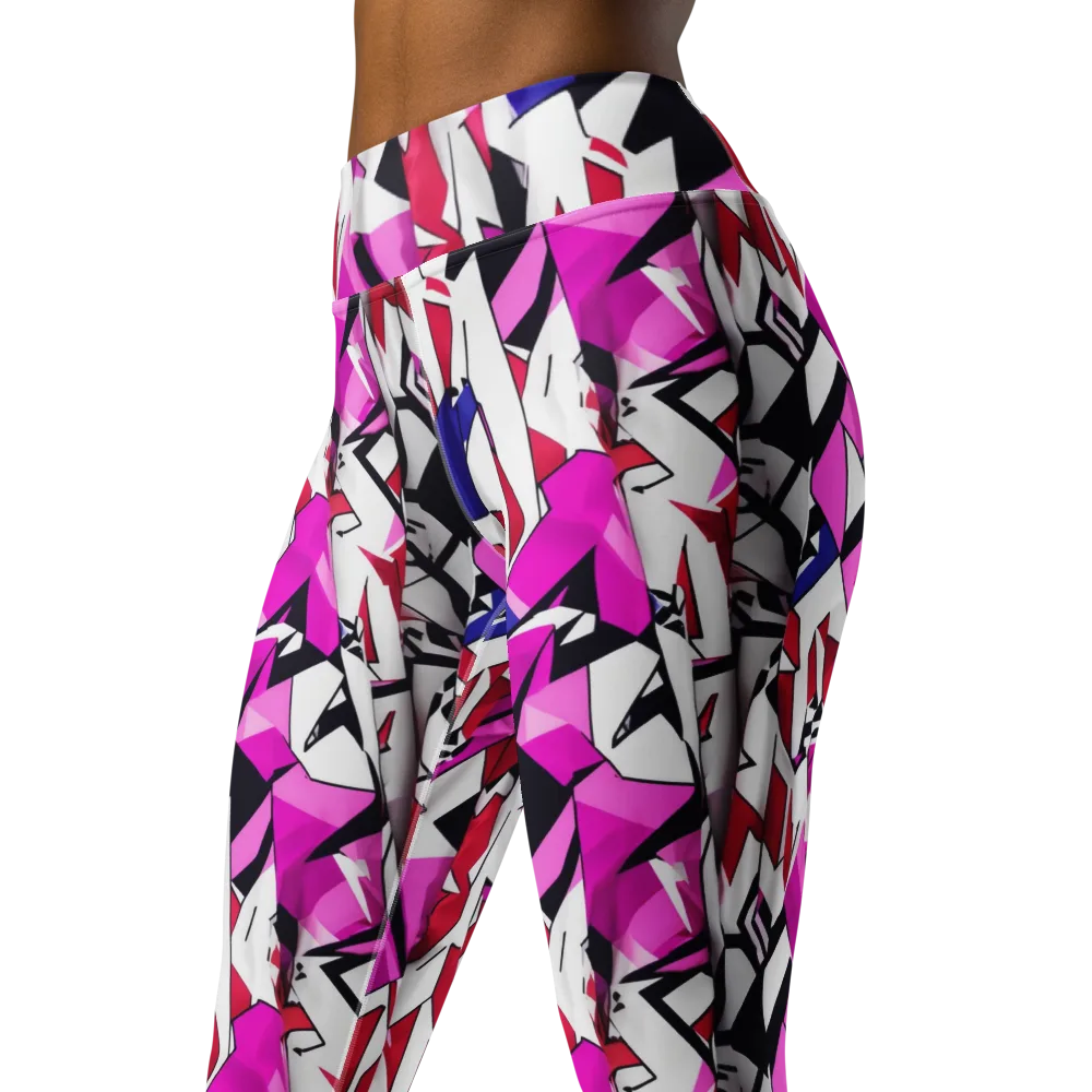 Chromatic Crash on Yoga Leggings — Left Front