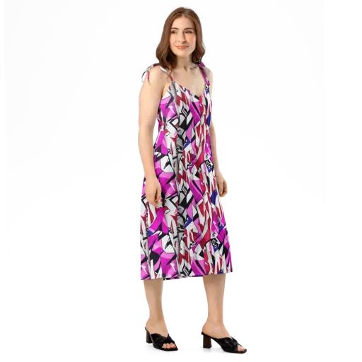 Chromatic Crash on a Slip Dress
