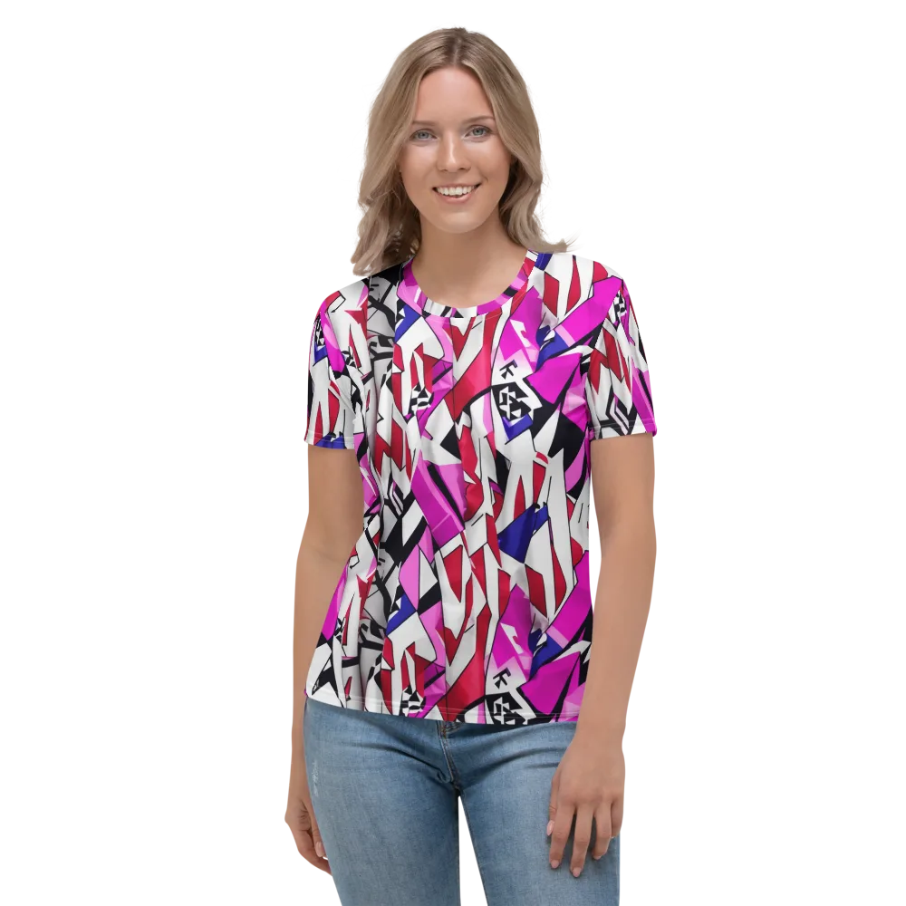 Chromatic Crash on Women's Crew Neck T-Shirt — Front
